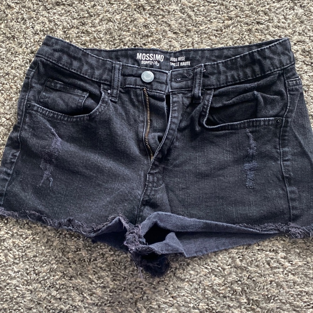 Mossimo High Rise Black Denim Shorts • Size 9